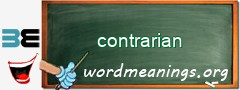 WordMeaning blackboard for contrarian